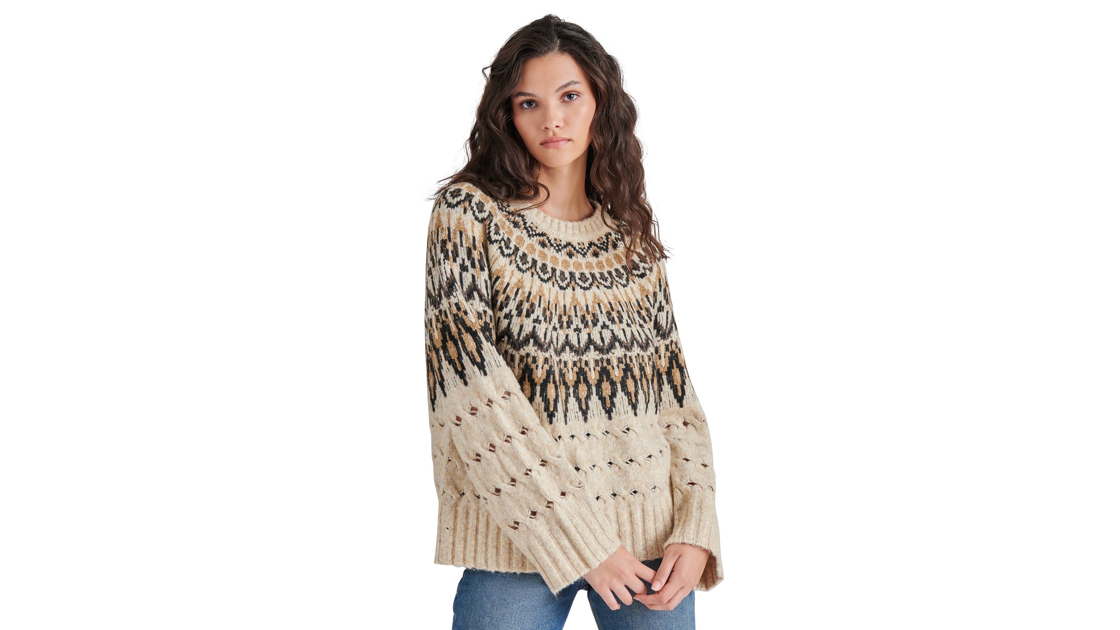 Steve Madden Women's Suzette Fair Isle Sweater