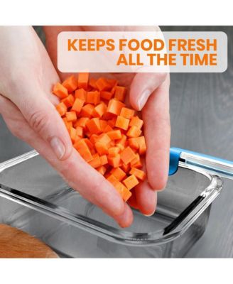 24-Piece Glass Food Storage Container Set with BPA-Free Airtight Locking Lids, Assorted Sizes - NCGLBU