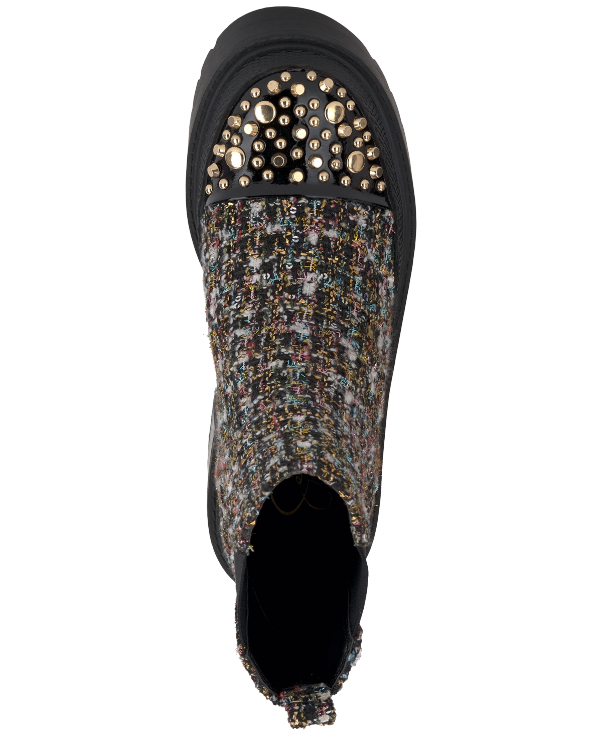 JESSICA SIMPSON WOMEN'S JYMMIE EMBELLISHED CHELSEA LUG SOLE BOOTIES 