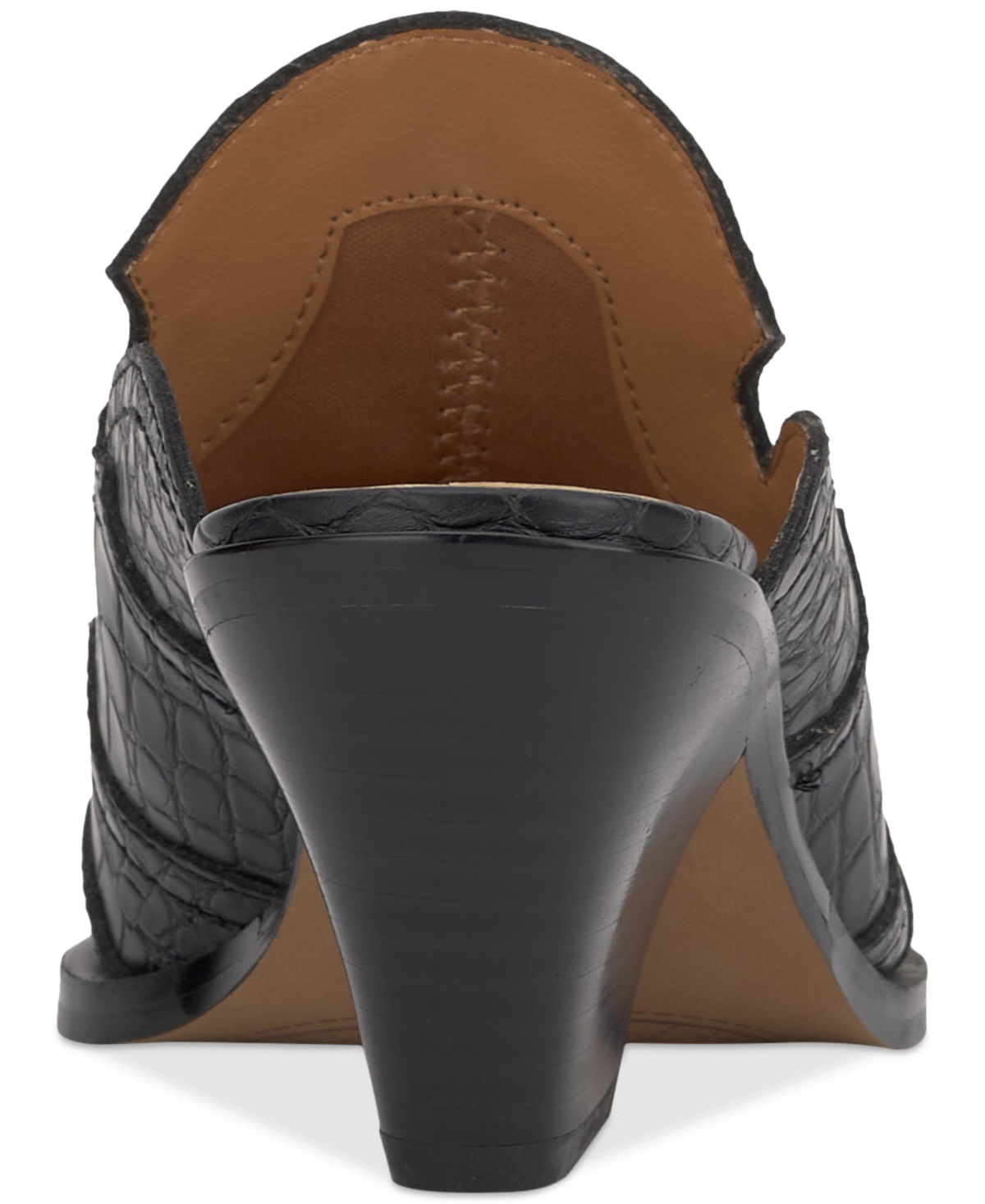 Jessica Simpson Zurina Pointed Toe Mule In Black Croco