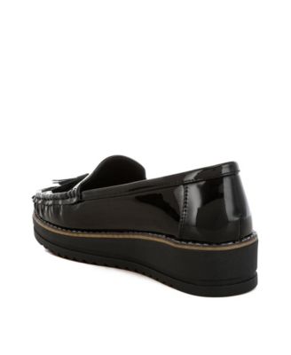 Womens Strelka Tassel Detail Flatform Loafers