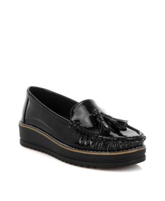 Womens Strelka Tassel Detail Flatform Loafers