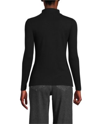 Women's Drapey Rib Skimming Long Sleeve Mock Neck