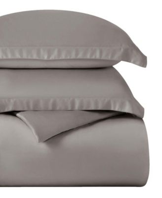 400-TC Egyptian Cotton Solid Luxury Duvet Cover Set, Twin
