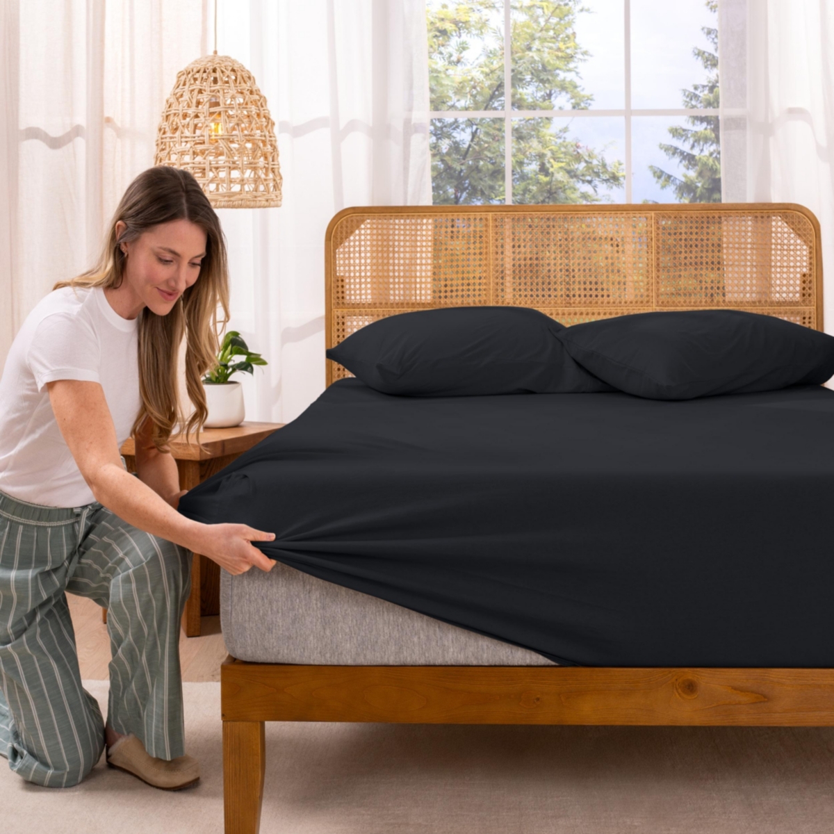 Bare Home Organic Cotton Jersey Fitted Sheet