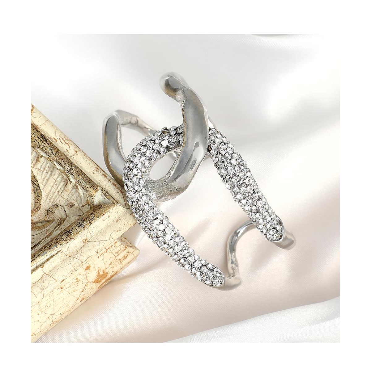 Sohi Women's The Opposta Cuff Bracelet In Silver