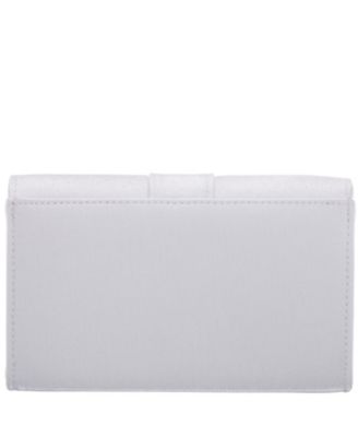 Tiered Crystal Bow Flap Clutch