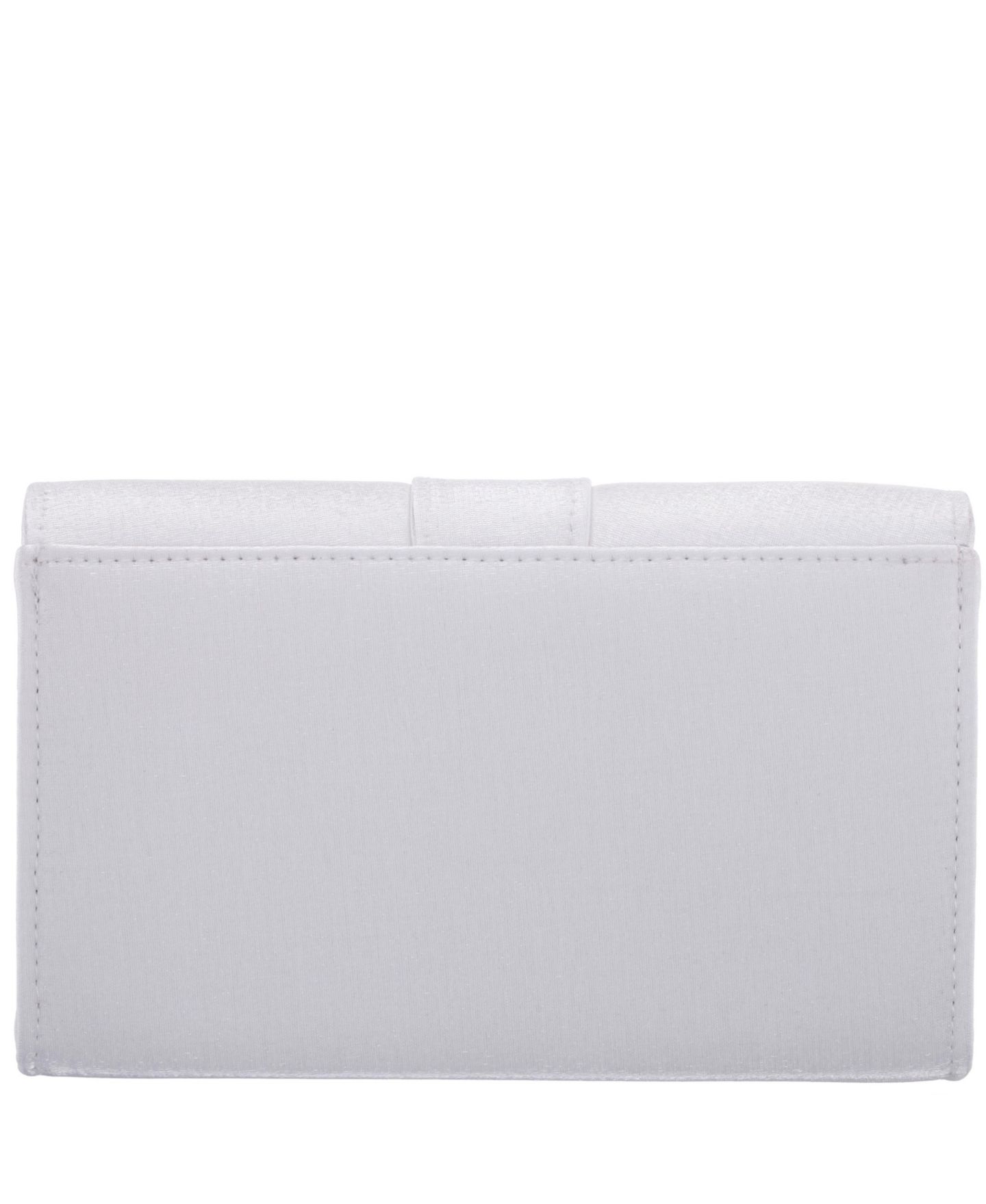 Женский клатч Nina Tiered Crystal Bow Flap Clutch, цвет: Белый — фото 2