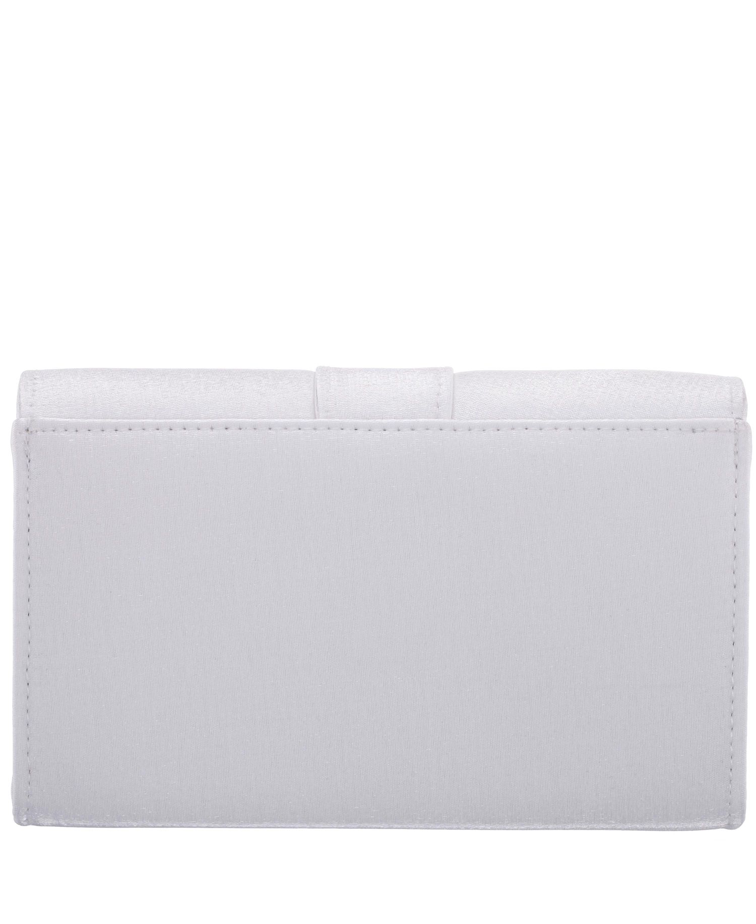 Tiered Crystal Bow Flap Clutch