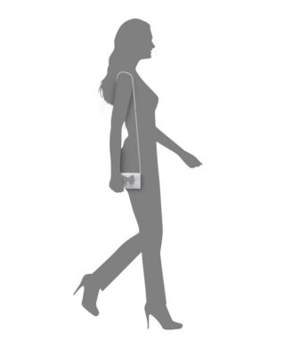 Tiered Crystal Bow Flap Clutch