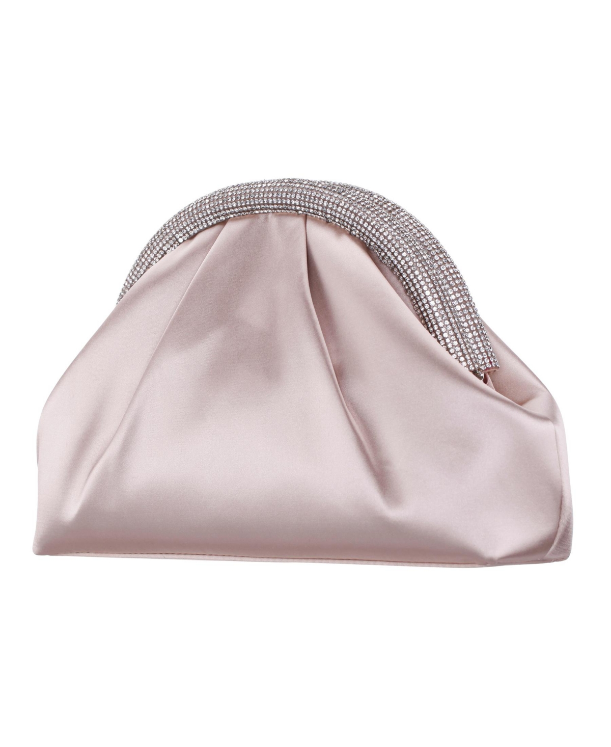 Nina Crystal Trim Frame Magnetic Clutch In Ivory,rose
