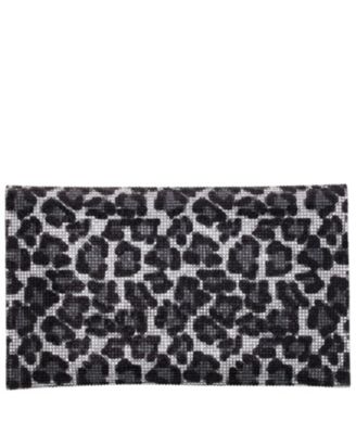 Leopard Print All Over Crystal Envelope Clutch