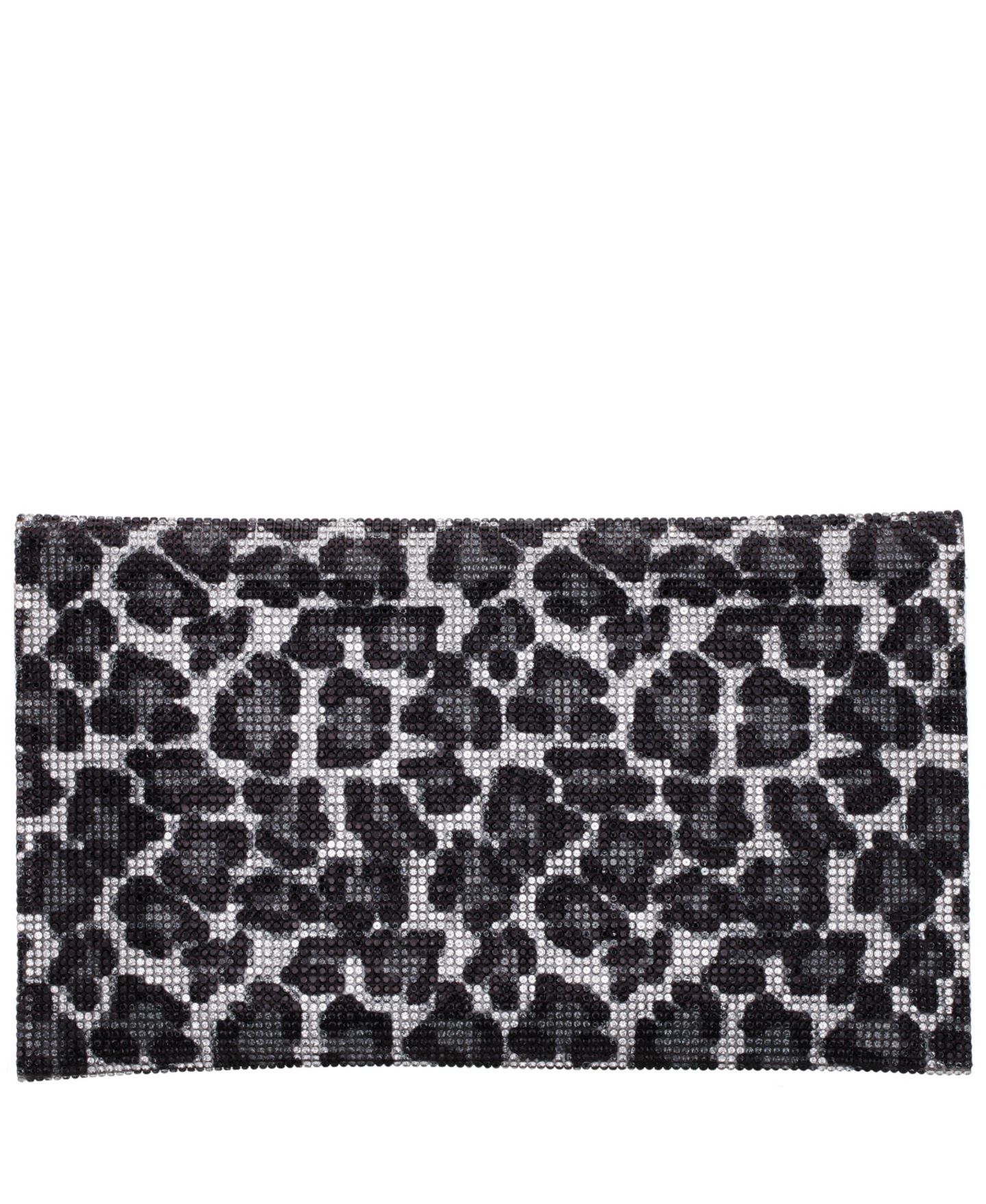 Женский клатч Nina Leopard Print All Over Crystal Envelope Clutch, цвет: Чёрный леопардовый — фото 2