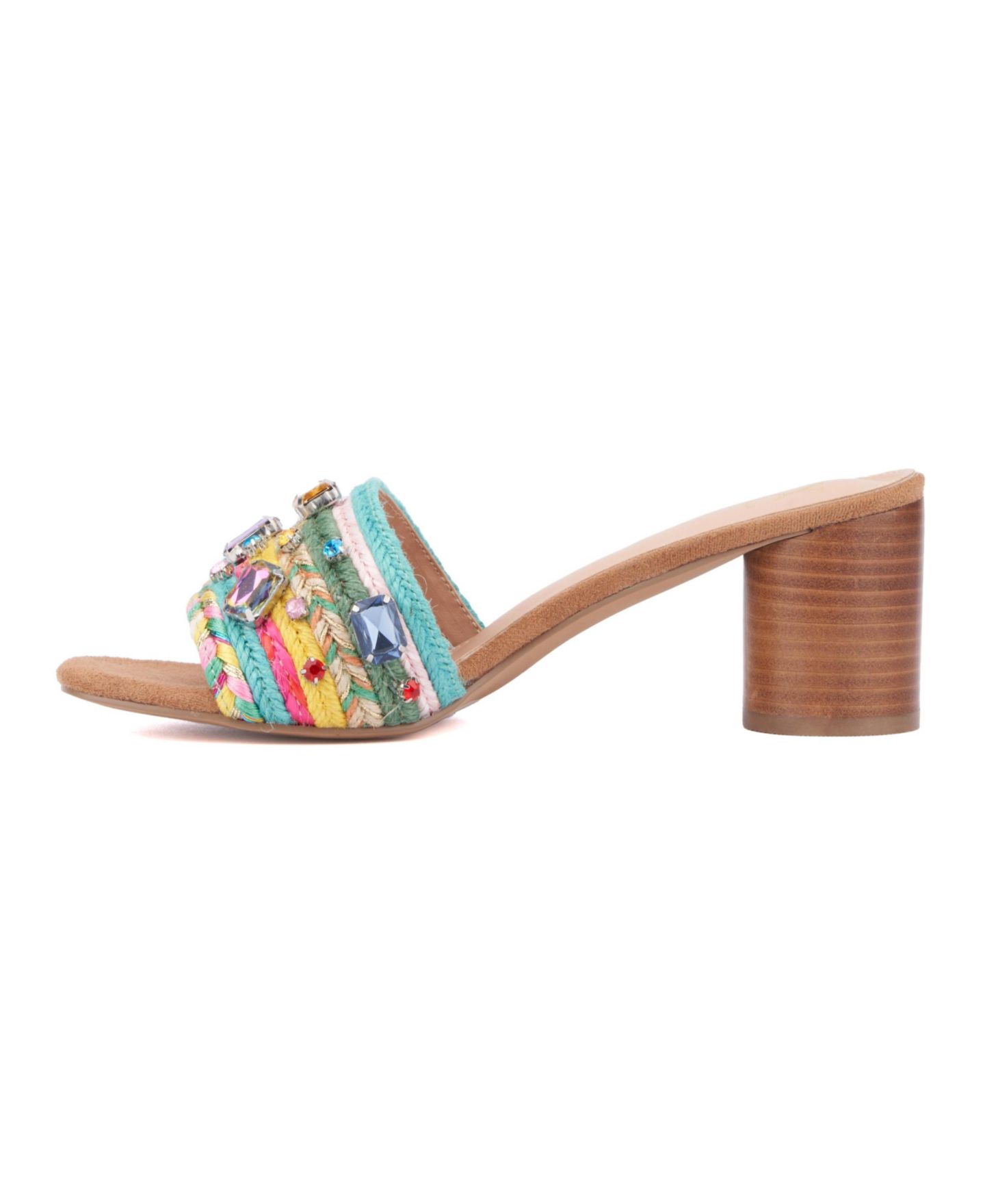 Женские сабо New York & Company Raquelle Wood Heel, цвет: Разноцветный — фото 3
