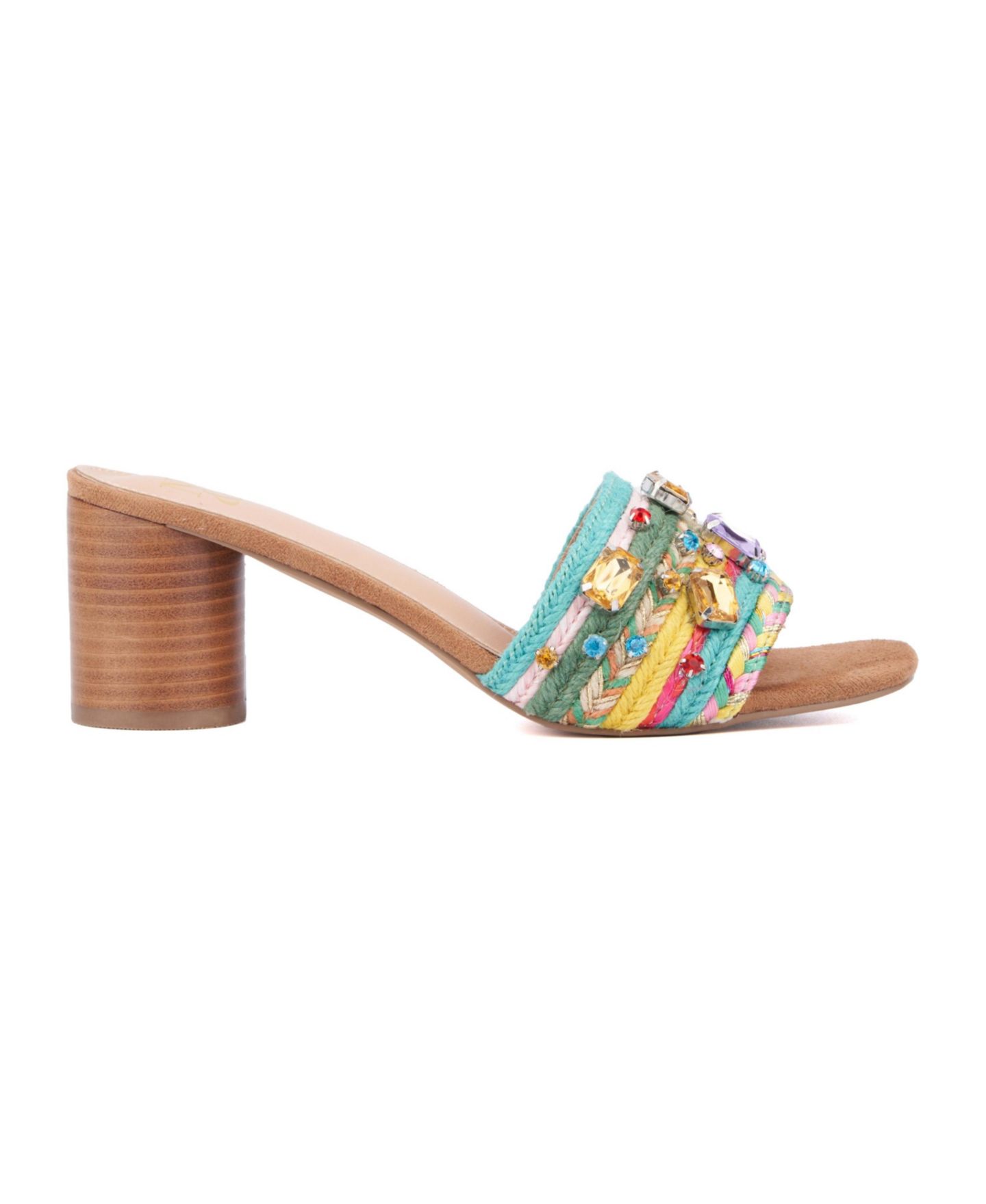 Женские сабо New York & Company Raquelle Wood Heel, цвет: Разноцветный — фото 5