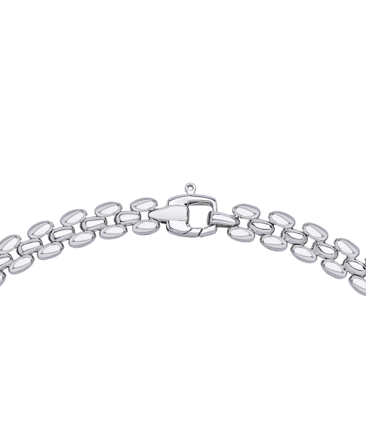 MACY'S DIAMOND PAVE BARE PANTHER LINK 18" COLLAR NECKLACE (1/2 CT. T.W.) IN STERLING SILVER 