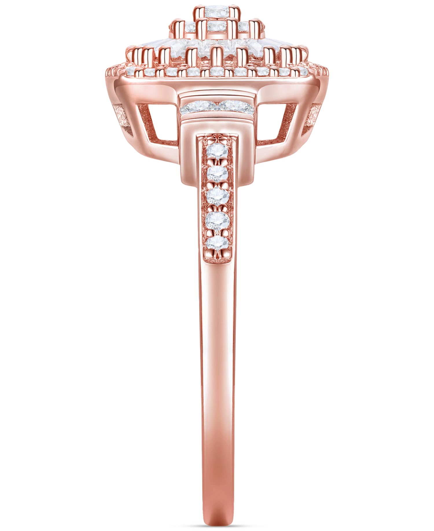 Diamond Vintage-Inspired Ring (1/2 ct. t.w.) in 14k White, Yellow or Rose Gold