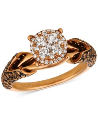 Le Vian - Chocolatier&reg; Diamond Cluster Engagement Ring (1-1/3 ct. t.w.) in 14k Rose Gold