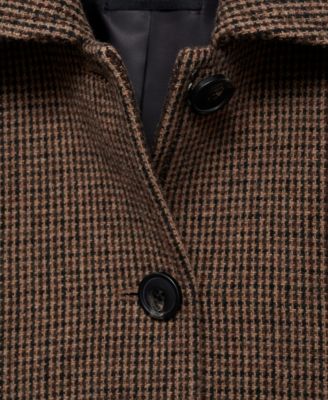 MANGO Women's Micro Houndstooth Wool Jacket Macy's