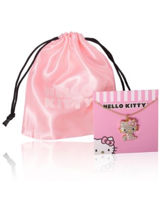 Sanrio Crystal Pendant Necklace - Gold-Tone with Colorful Enamel Accents