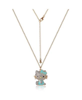 Sanrio Crystal Pendant Necklace - Gold-Tone with Colorful Enamel Accents