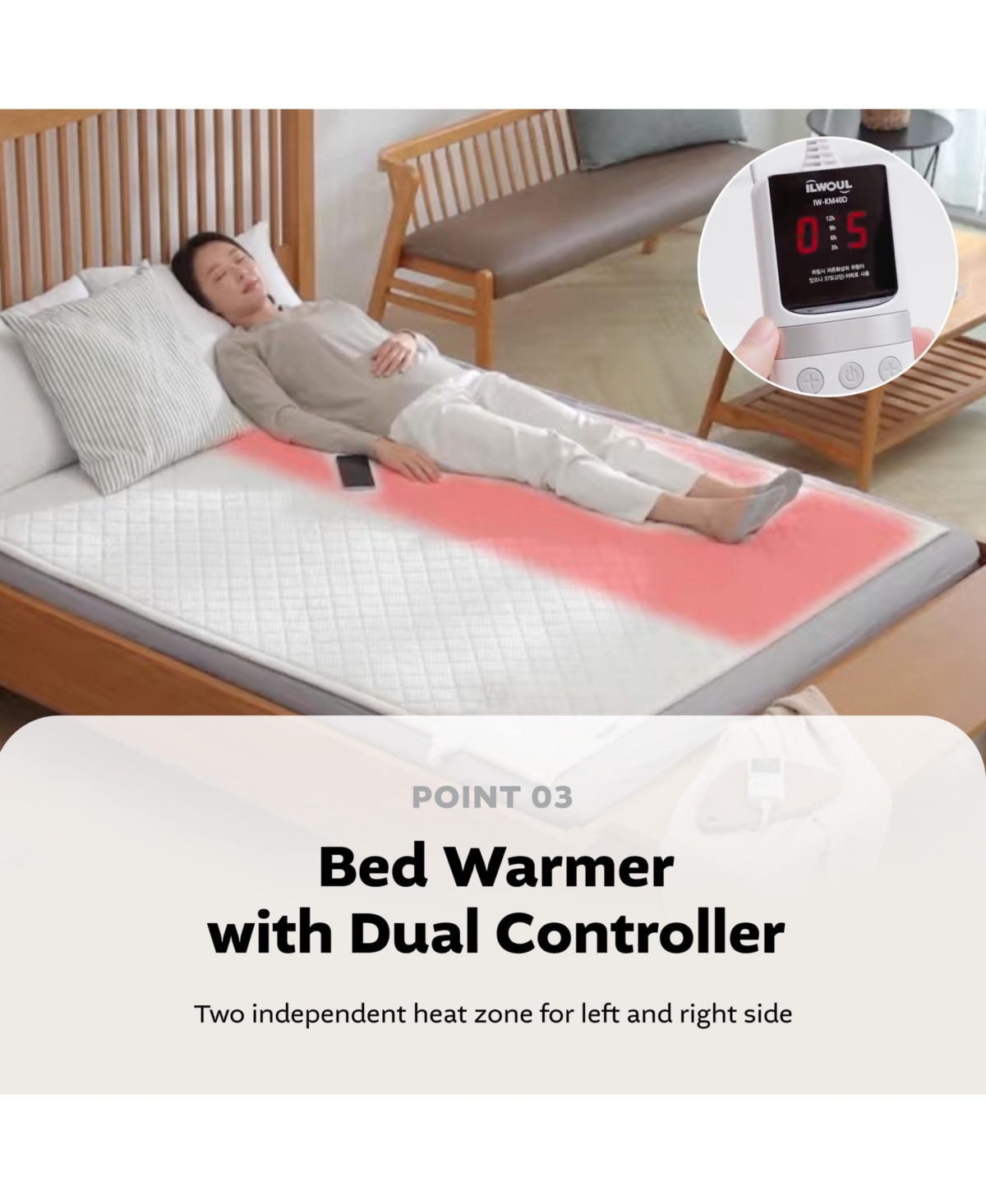 Tencel Kproduct4u Carbon Electric Mat, Double Size, 55.1