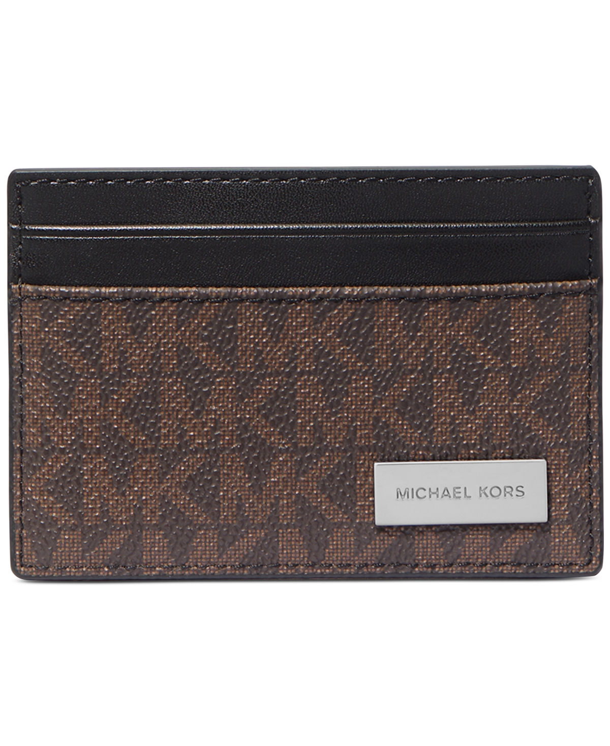 MICHAEL KORS MEN'S SIGNATURE MONOGRAM PRINT CARD CASE 