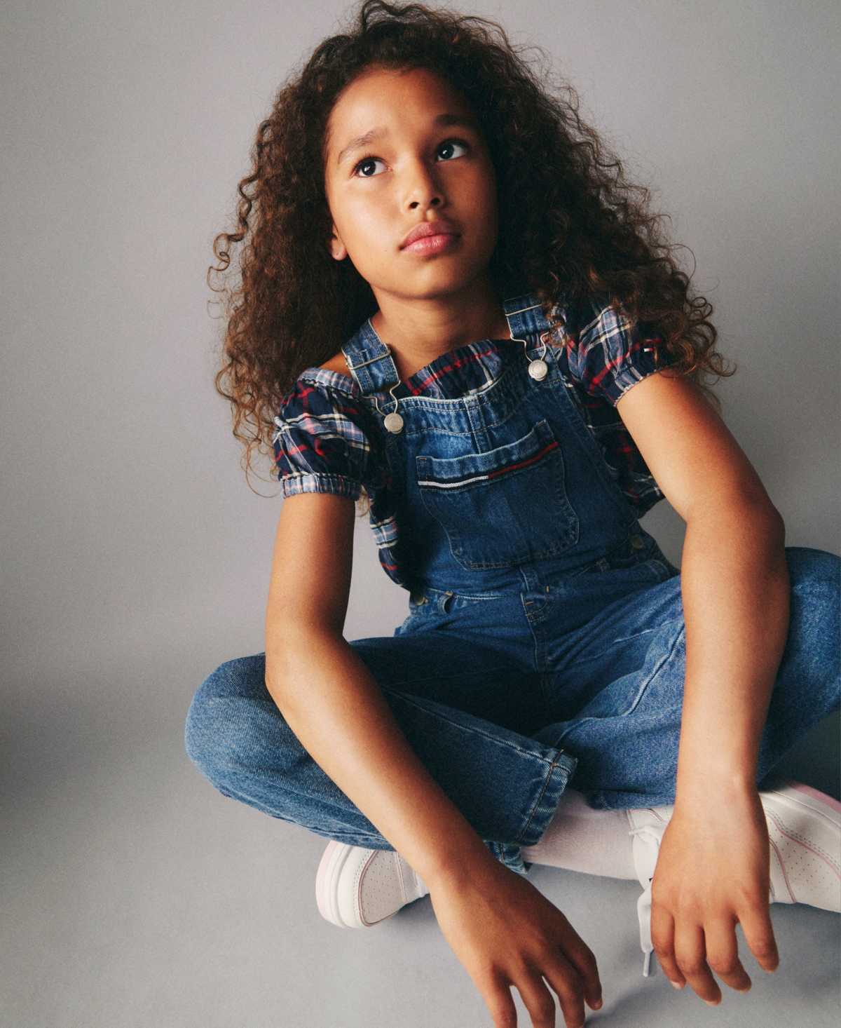 Tommy Hilfiger Toddler and Little Girls Denim Wide Leg Overall