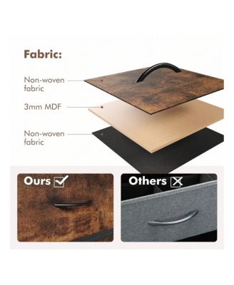 Dresser For Bedroom With 5 Drawers, Dressers & Chests Of Drawers For Hallway, Entryway, Storage Organizer Unit With Fabric