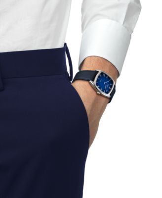 Women's Swiss Stylist Blue Leather Strap Watch 32mm