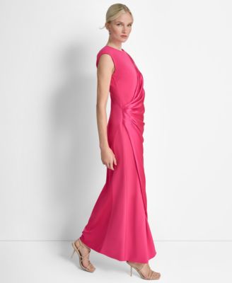 DKNY ★【オフショルダー ガウン】Side Ruffle Off the Shoulder 00000000_zi_384e6500-69dc-43b2