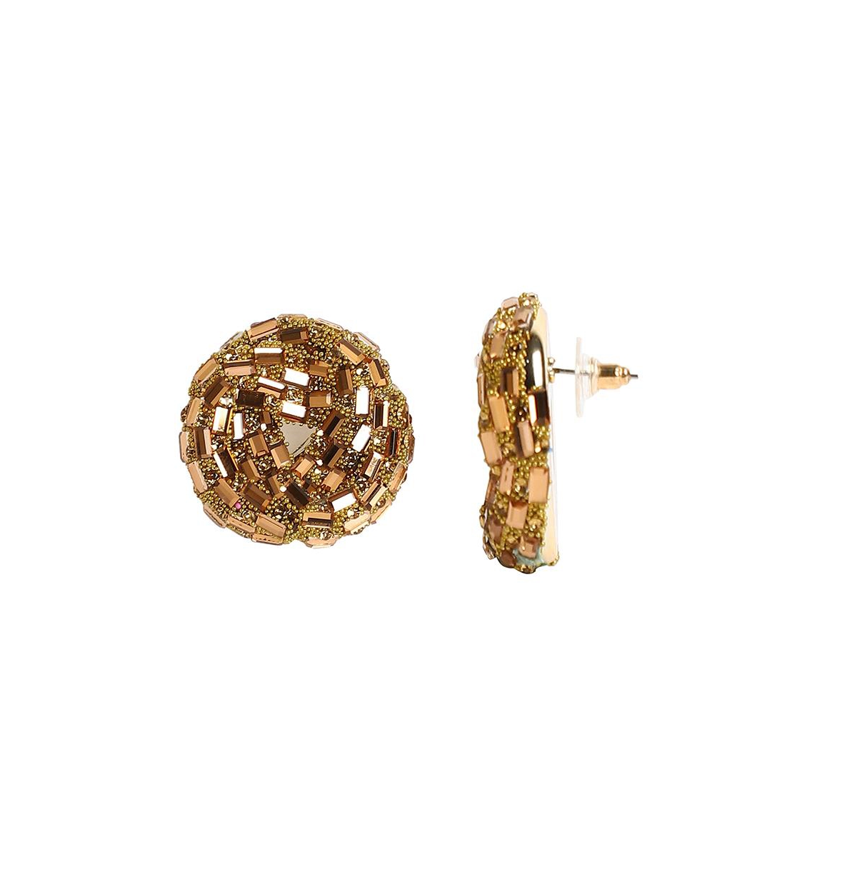 Sohi Women's The Nodum Stud Earrings In Gold
