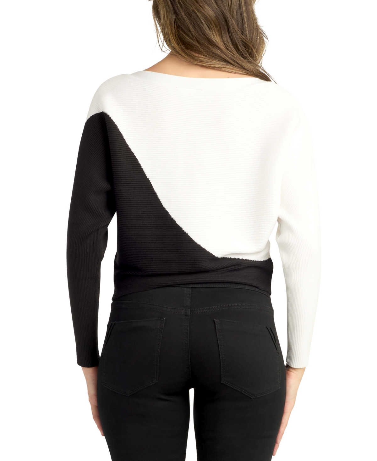 Bcx Juniors' Colorblocked Dolman-Sleeve Sweater - Color 7