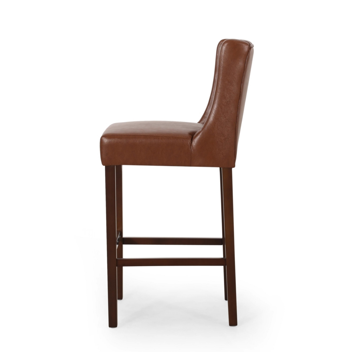 The Pop Home Set of 2 Counter Height Bar Stool with Backrest,Bar Chairs for Kitchen Island or Home Bar-The Pop Home -pastel brown