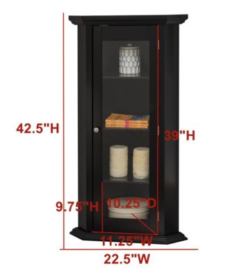 Cambridge Corner Curio Storage Cabinet