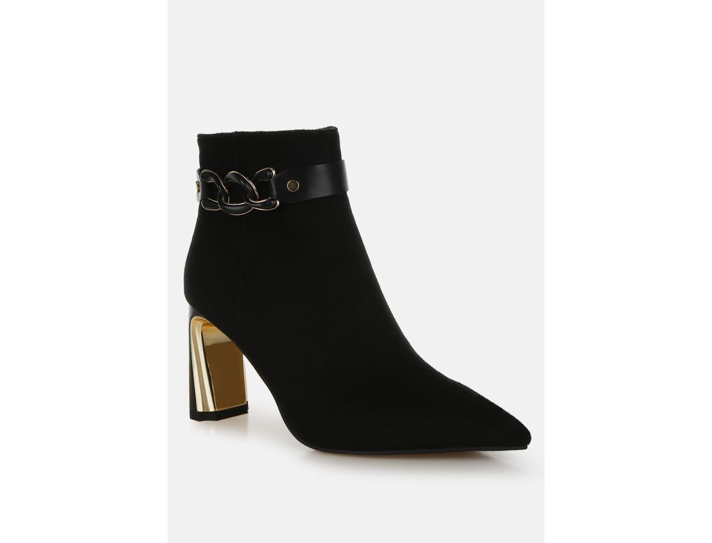 Женские ботинки London Rag Antares Chain Belt Detail Ankle, цвет: Чёрный — фото 1