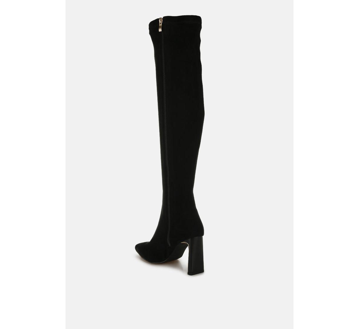 Star Gazer Slim Block Heel Long Boots