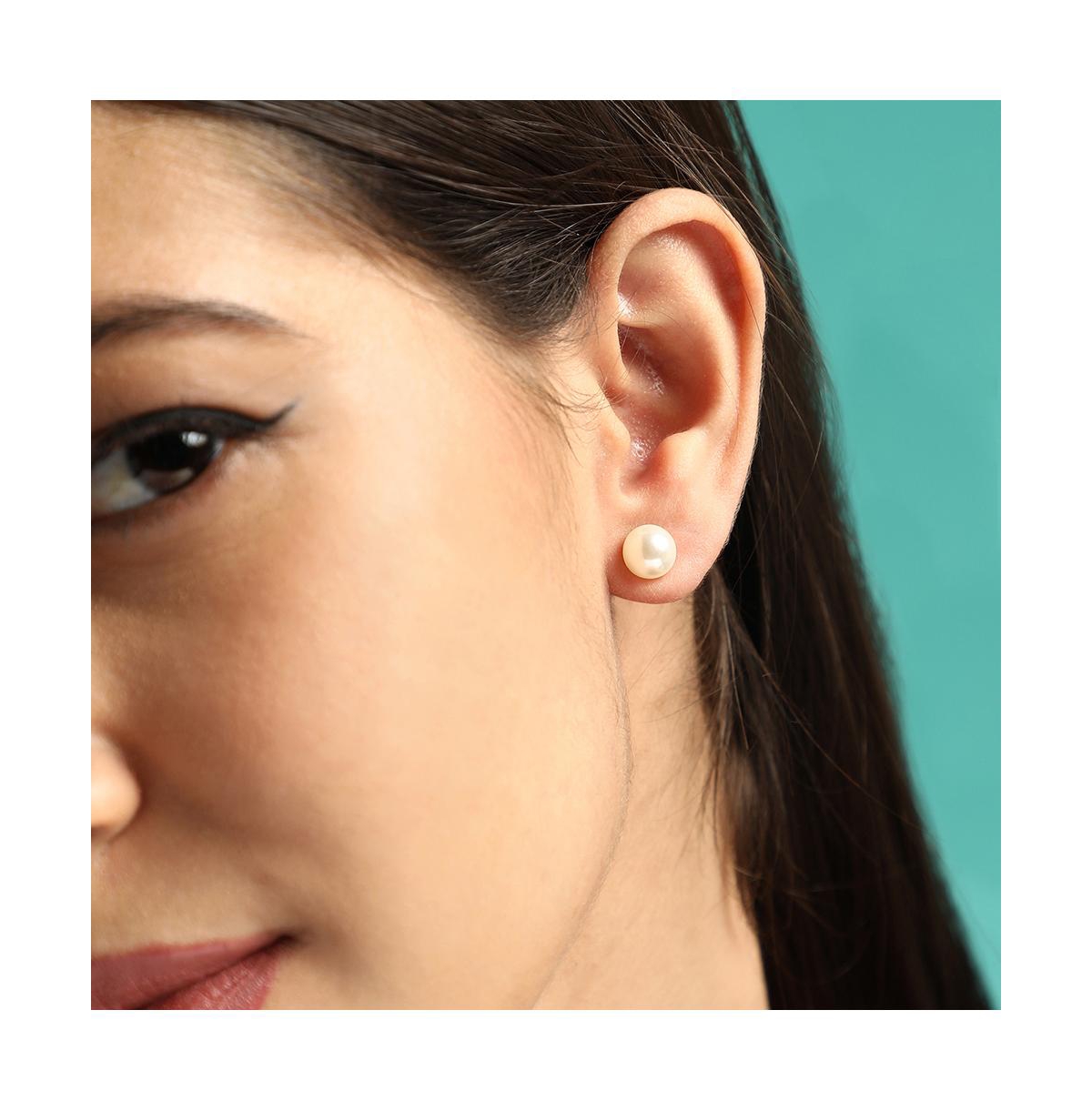 Sohi Women's The Jackie Stud Earrings In White