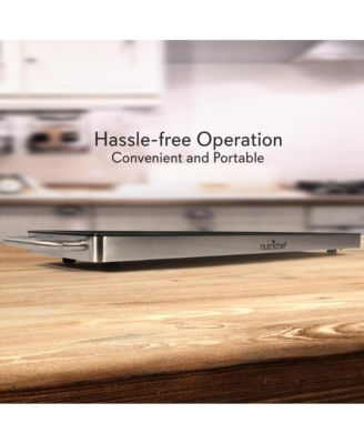 Electric Warming Tray with Non-Stick, Heat-Resistant Glass Plate, 22.4" x 6.7" Heating Surface - PKWTR40