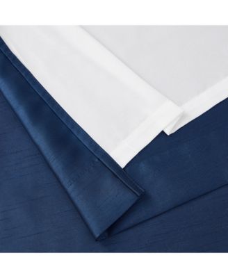 Jefferson Faux Silk Semi Sheer Light Filtering Microfiber Lined Grommet Lightweight Window Curtains Drapery for Bedroom, Dining Room & Living Room, 2 Panels