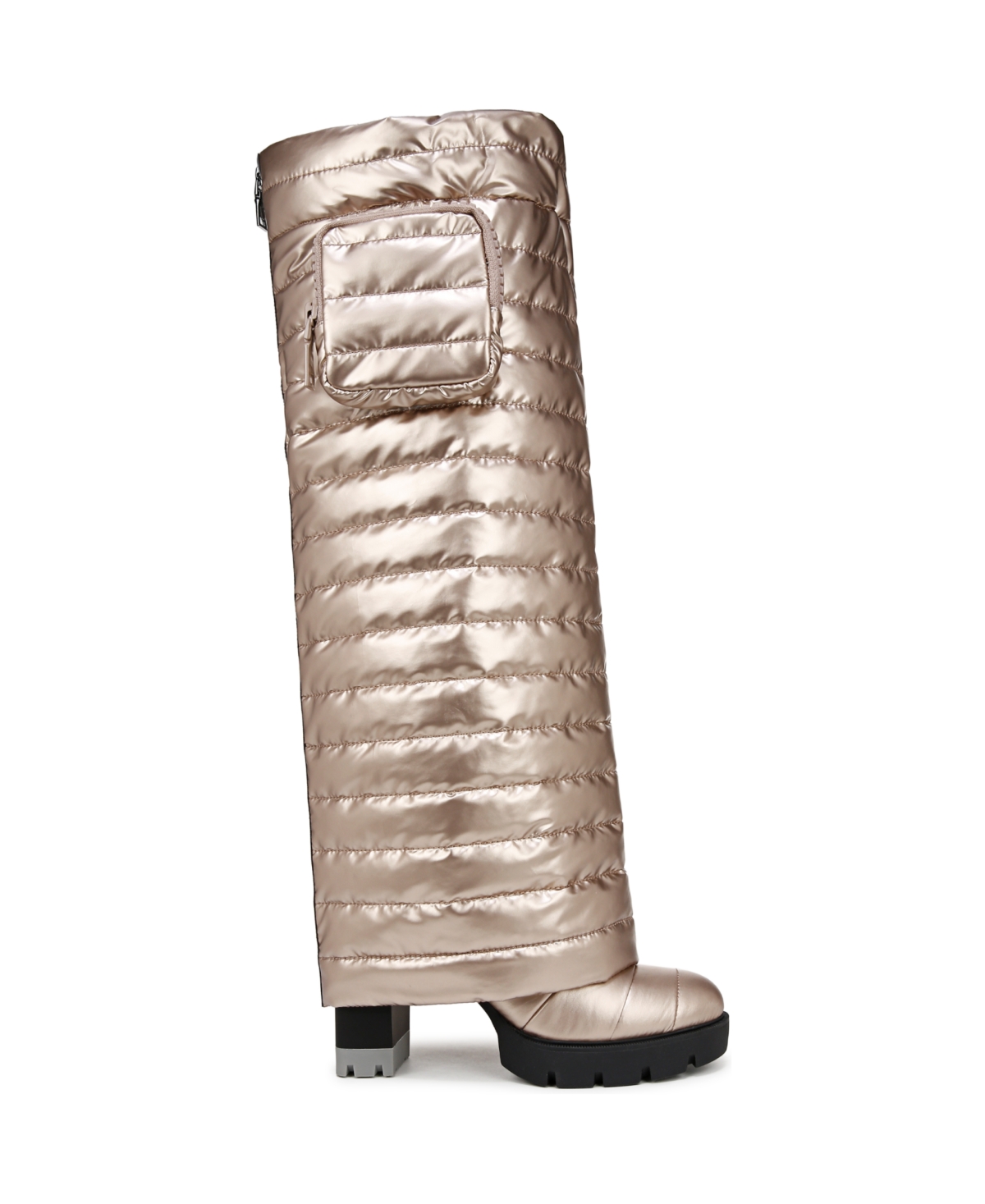 Naturalizer Crosswalk (attachable Legwarmer) Cold Weather Water Resistant Booties In Cashmere High Shine Nylon