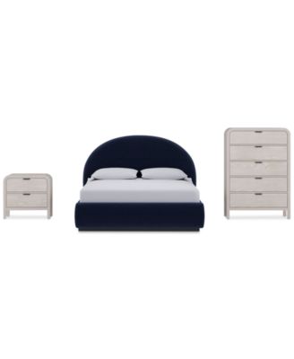 Lunare 3-Pc. Bedroom Set (King Bed, Chest & Nightstand)