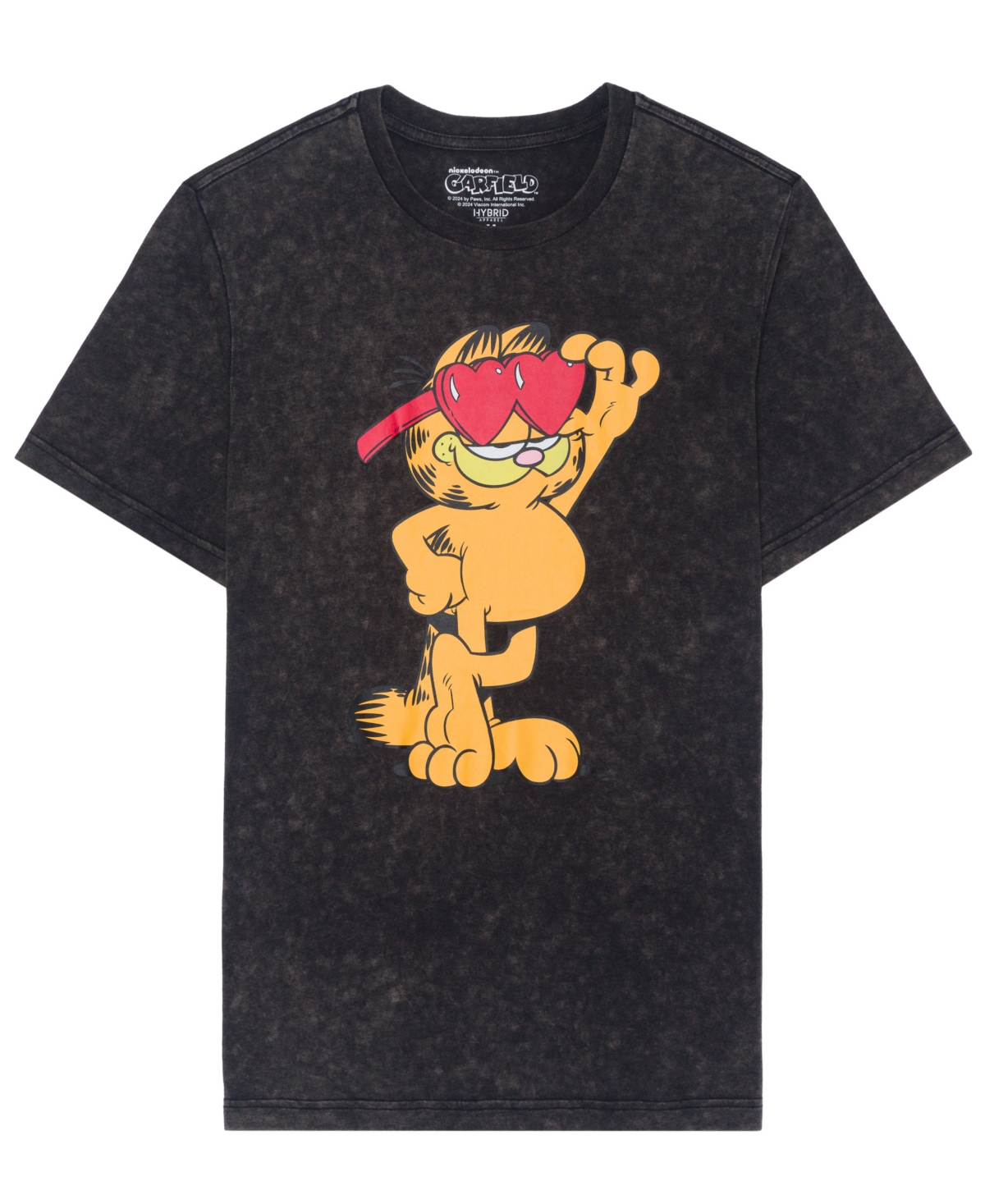 Men's Garfield Washed Short Sleeve Tee - Black Wash