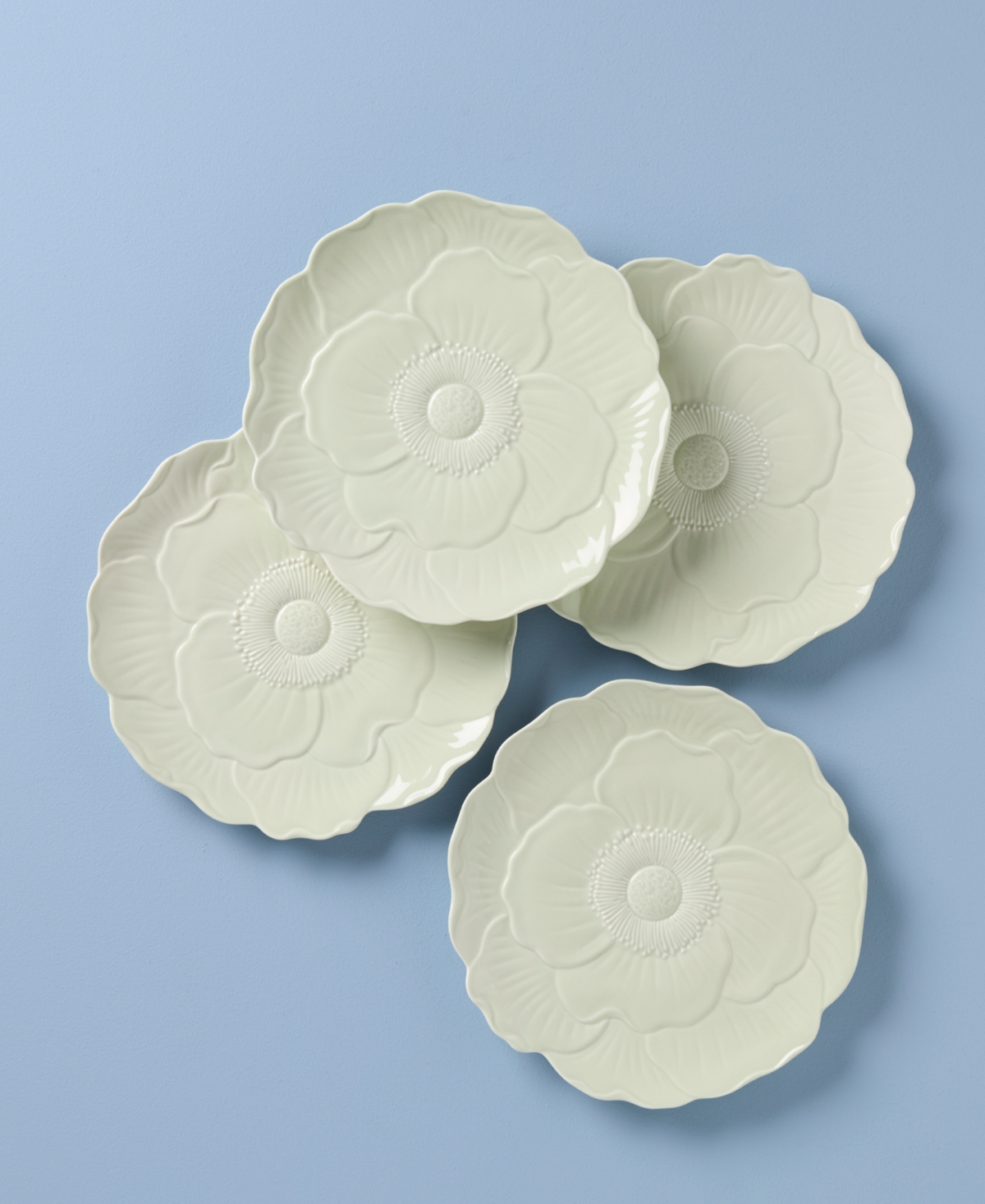 Lenox Butterfly Meadow Floral Accent Plates Set of 4, Service for 4