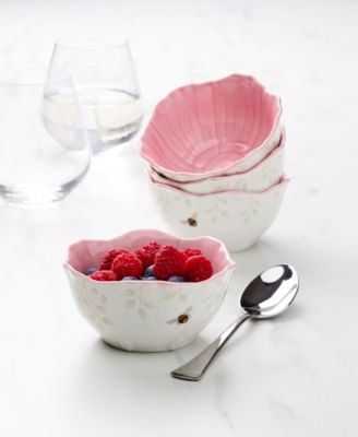 Butterfly Meadow Floral Dessert Bowls, Set of 4