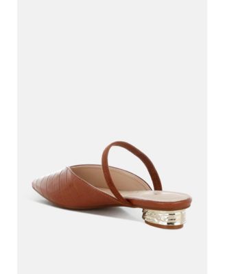 Renata Fantasy Heel Croco Mules