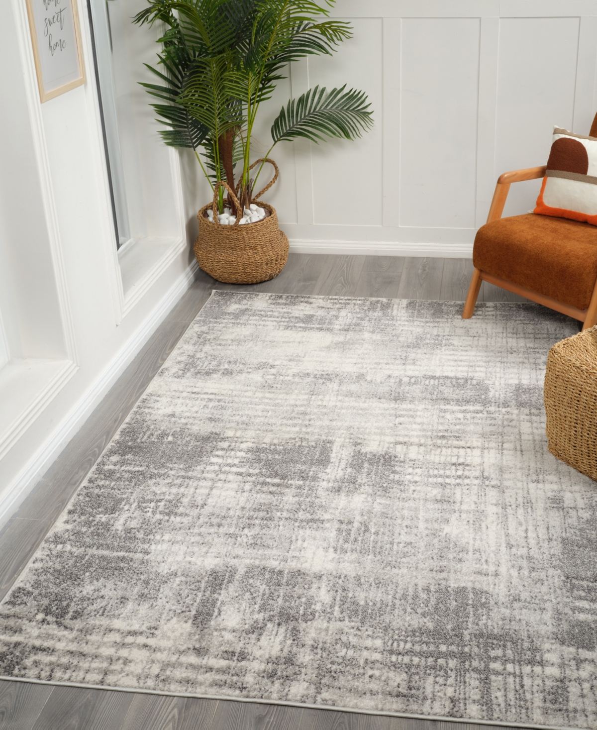 Amer Rugs Clifton Clf4 5'x8' Area Rug In Cream,gray
