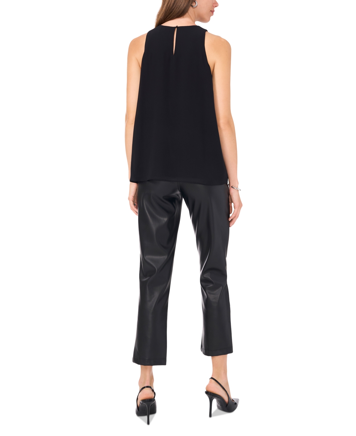 VINCE CAMUTO WOMEN'S SLEEVELESS EMBELLISHED TOP 