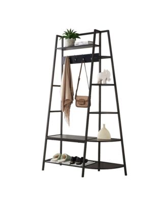 Rankin Entryway Hall Tree Coat Rack with Storage