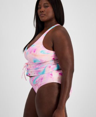 Salt + Cove Plus Size Tie-Dyed Swim Bottoms, Created for Macy's